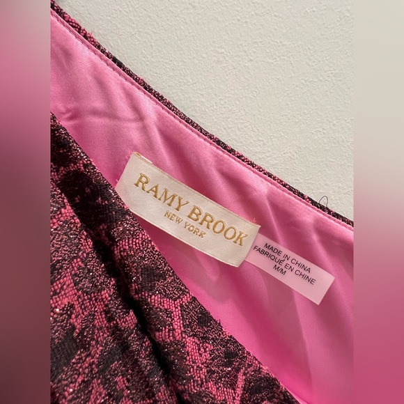 Ramy Brook one shoulder pink cocktail dress - Picture 5 of 7